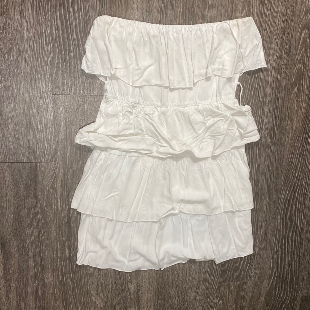 White Strapless Dress // Love Culture